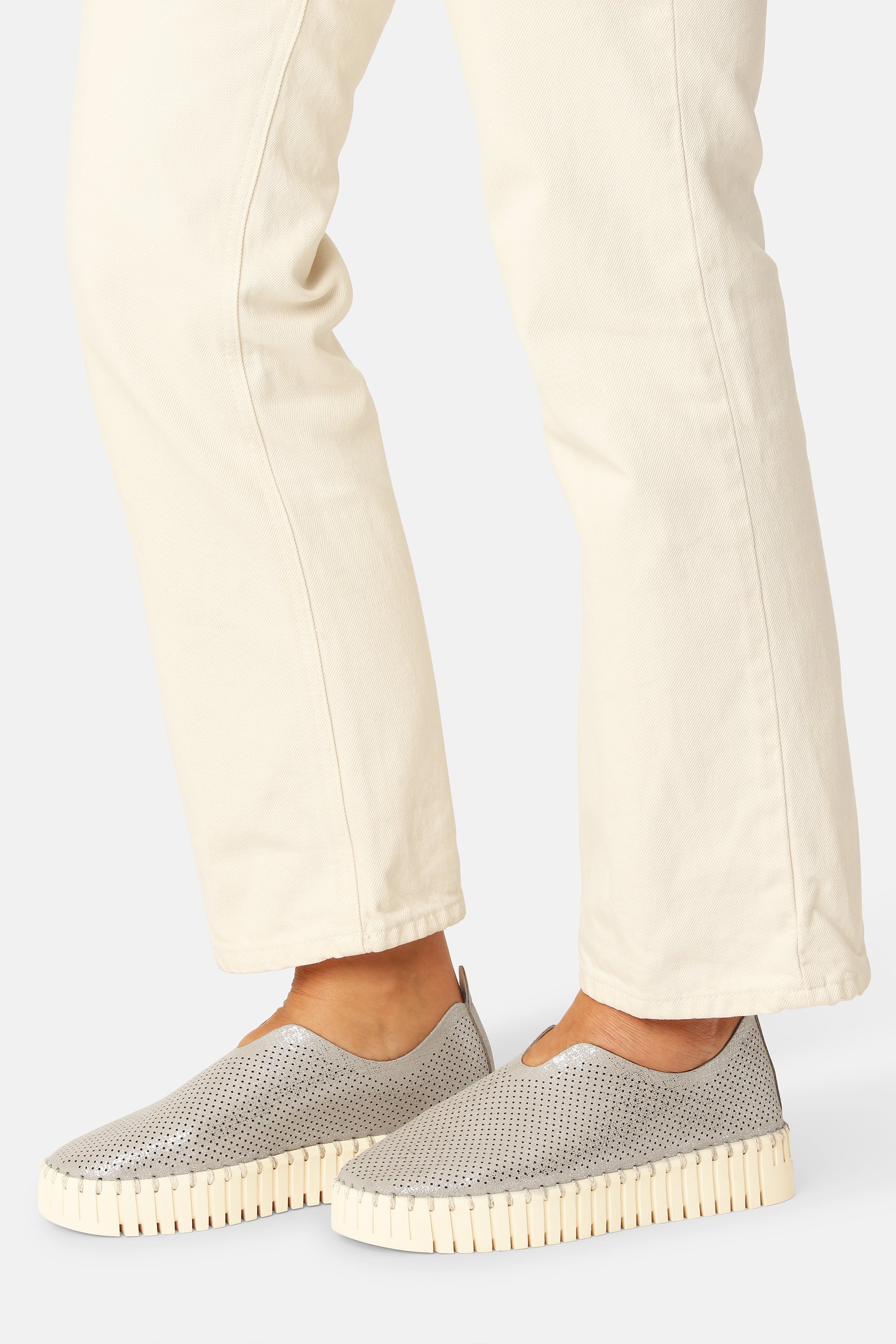 Platform Instappers TULIP3577 | Silver Pearled Ivory | Shoes | Ilse Jacobsen