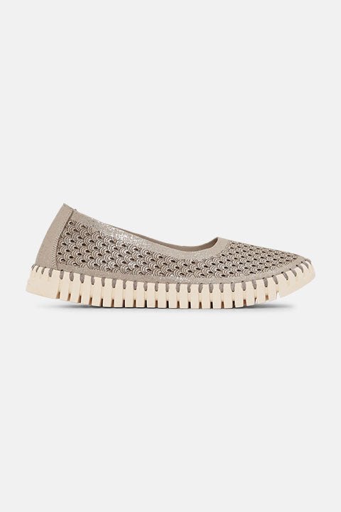 Tulip Ballerina TULIP3578 | Silver Pearled Ivory | Shoes | Ilse Jacobsen