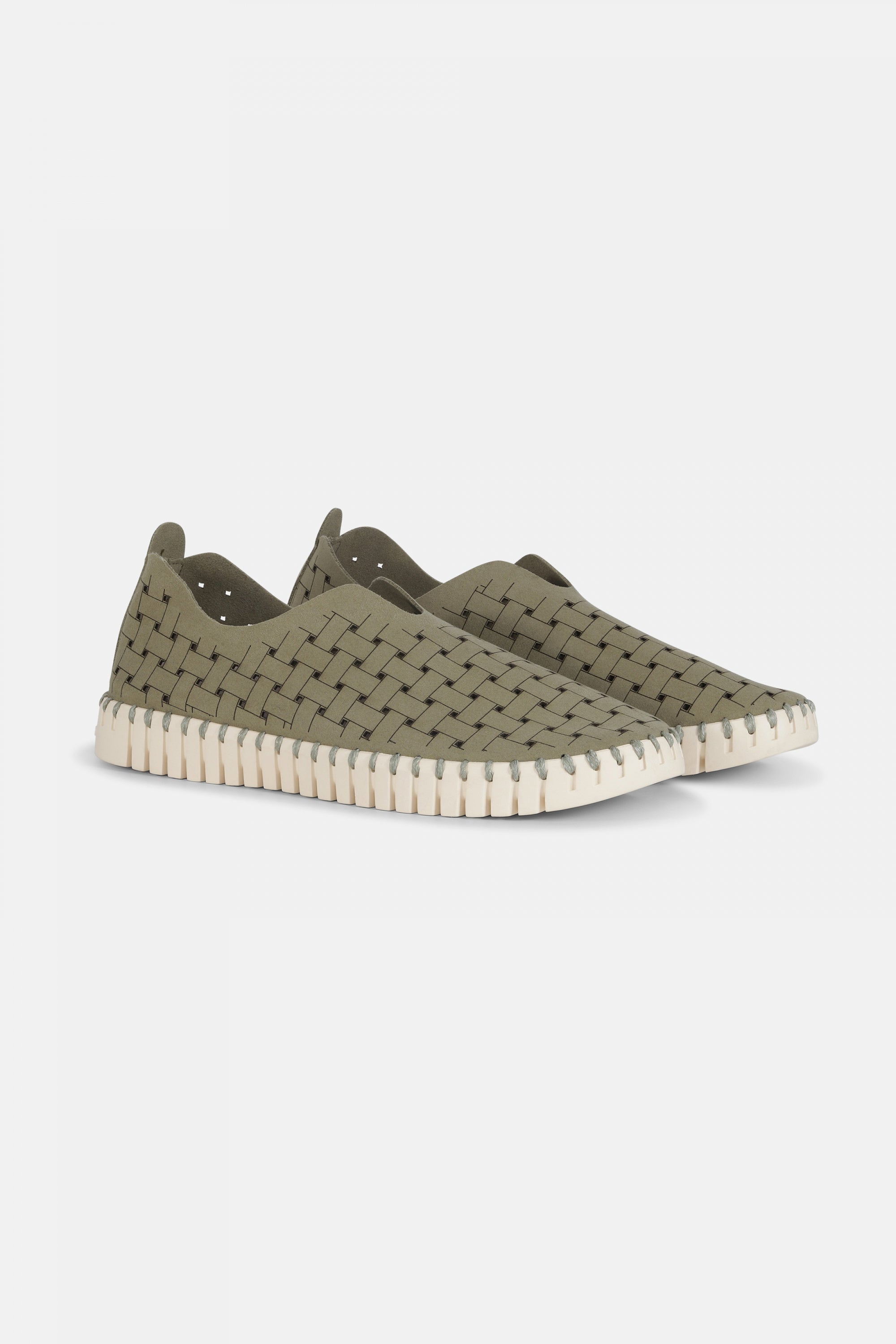 Instappers TULIP4030W witte zool - 410 Army | Army | Shoes | Ilse Jacobsen