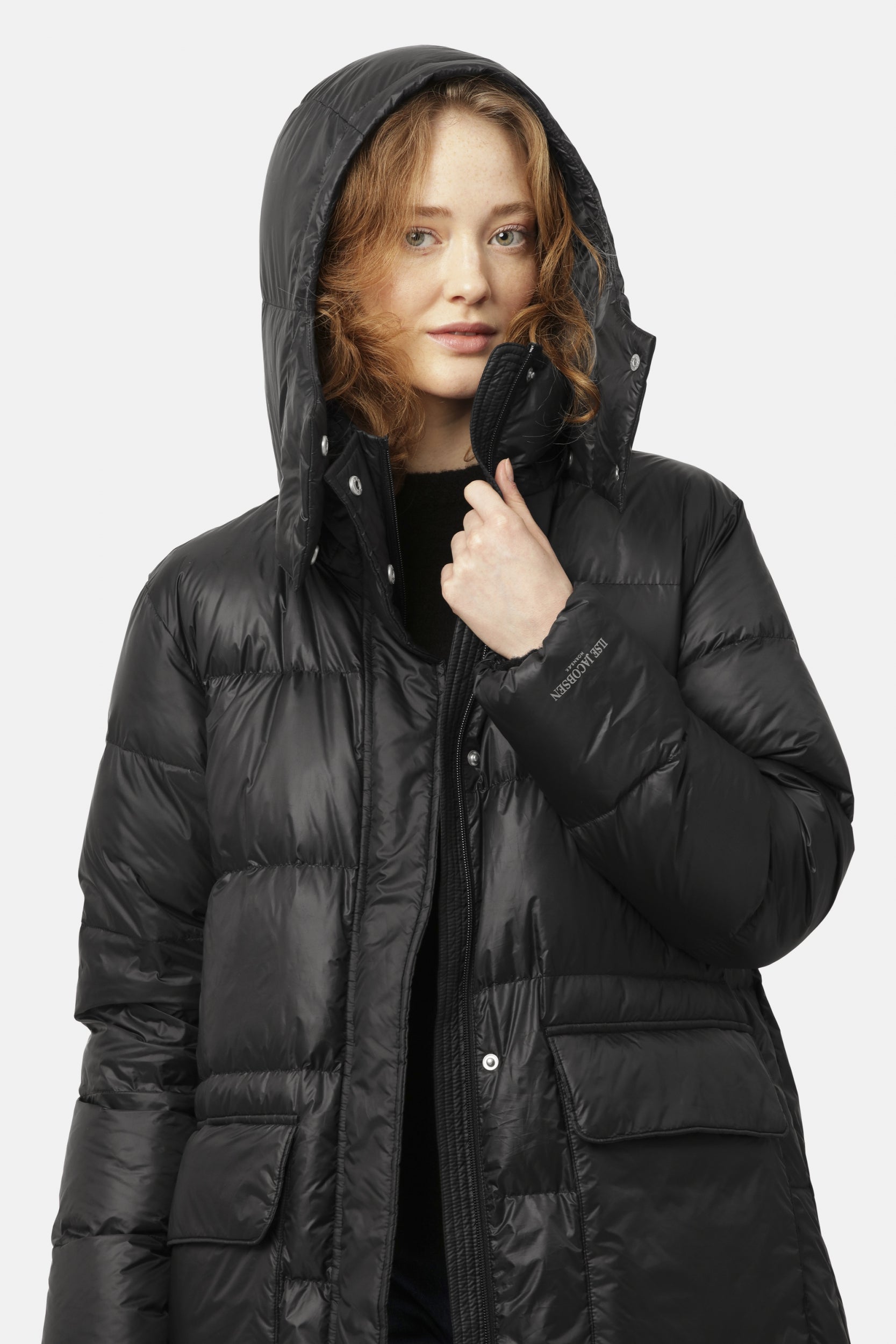 Lange Donzen Winterjas WALK11 | Black | Coat | Ilse Jacobsen