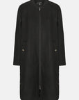 Lange Jas WOOLEN02 | Black | Coat | Ilse Jacobsen