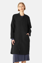 Lange Jas WOOLEN02 | Black | Coat | Ilse Jacobsen