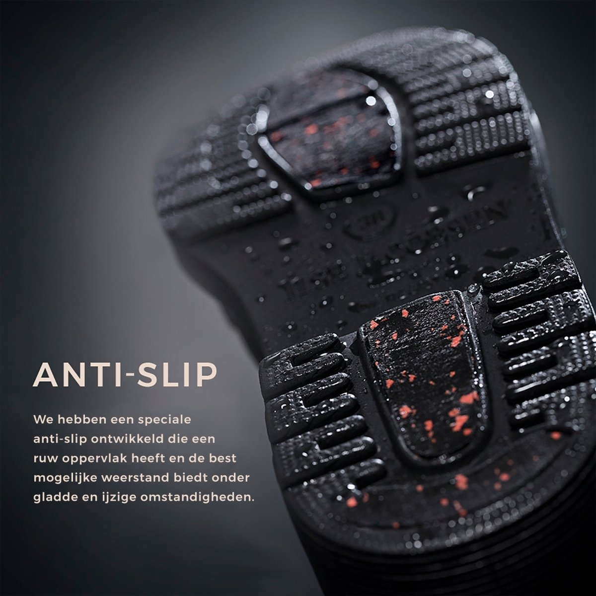 Anti-Slip Rubberlaars RUB30C | Black | Rubber Boots | Ilse Jacobsen