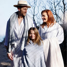 Badhanddoek | Sand Beige Stripes | Bath Collection | Ilse Jacobsen