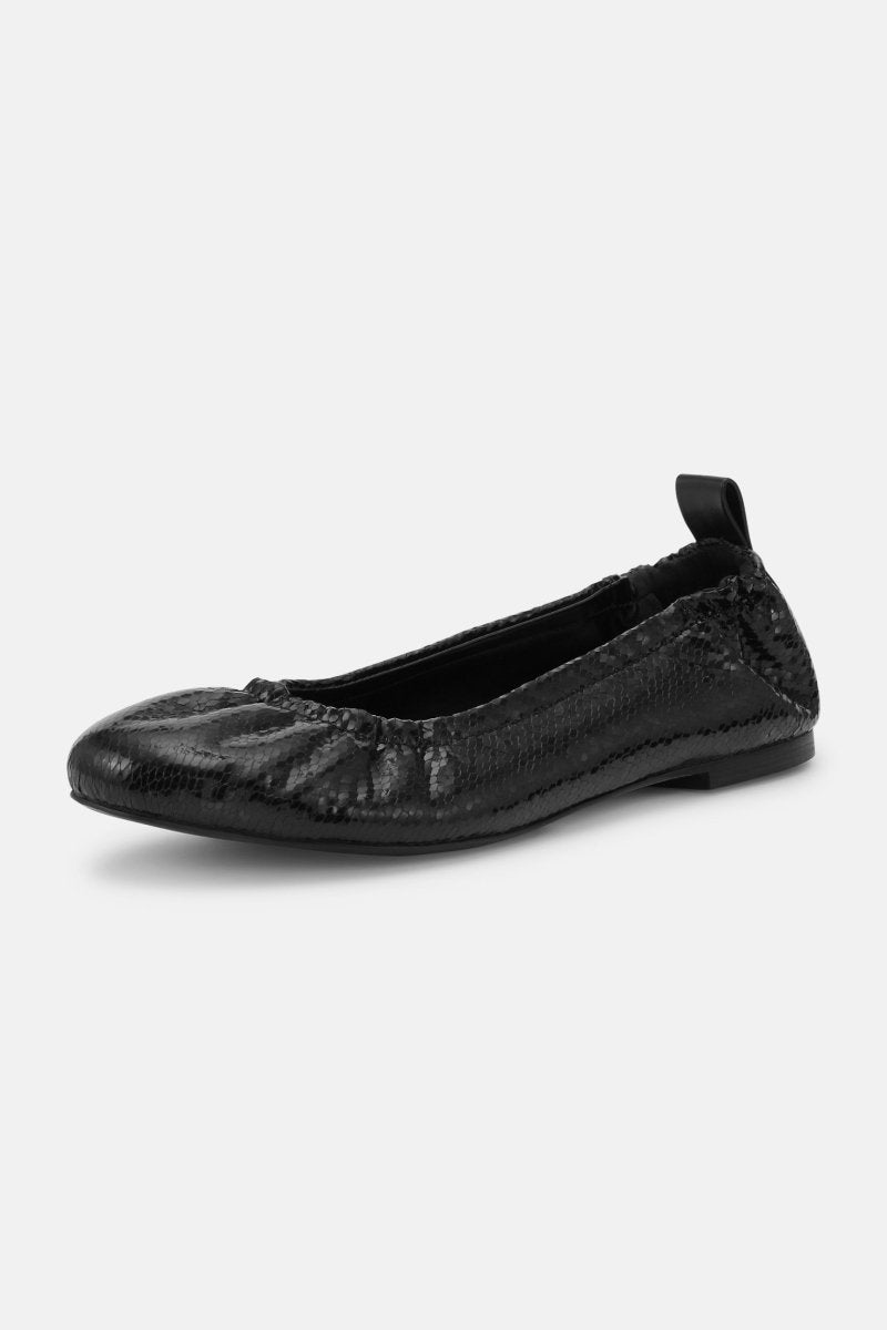 Ballarina Metallic PANORA01 | Black Black | Shoes | Ilse Jacobsen