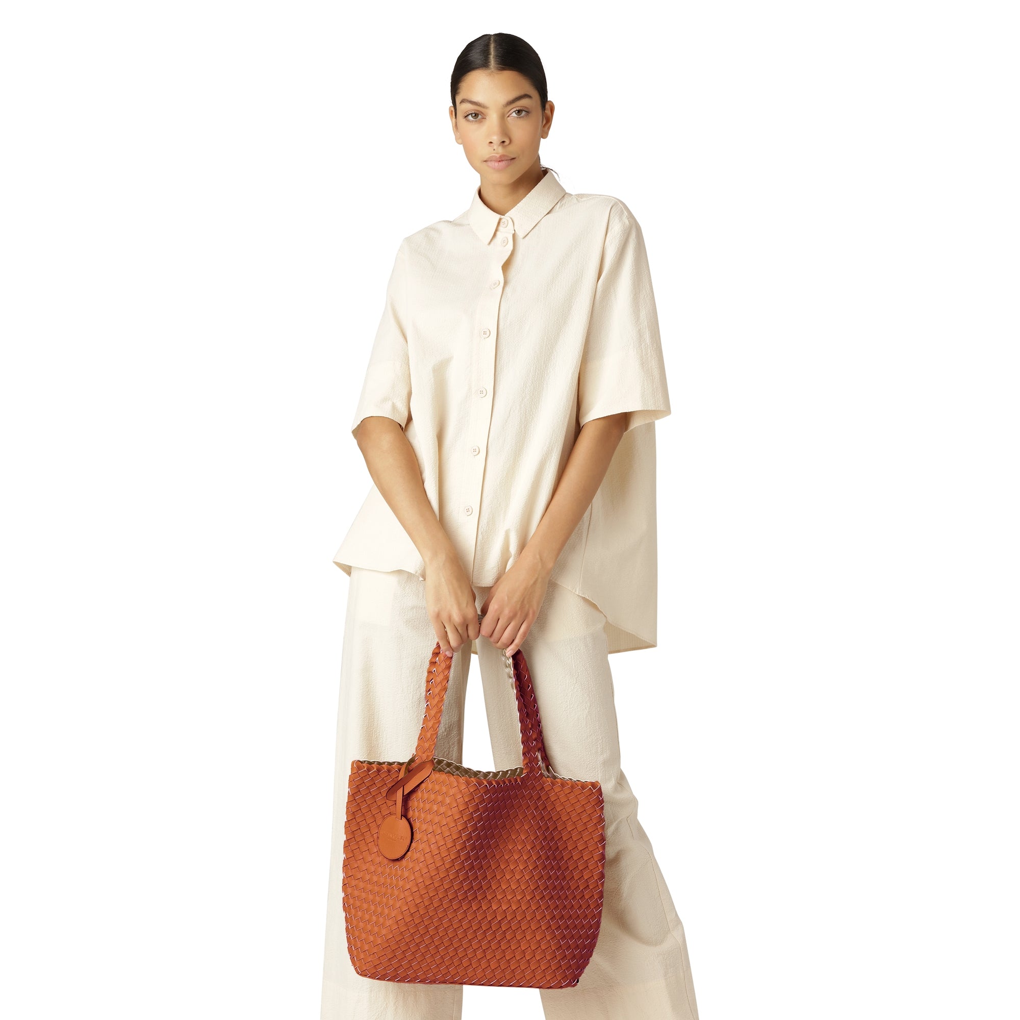 Reversible Tote bag BAG08 M - 254720 Burnt Caramel Copper | Burnt Caramel Copper | Bag | Ilse Jacobsen
