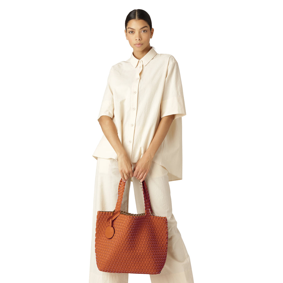 Reversible Tote bag BAG08 M - 254720 Burnt Caramel Copper | Burnt Caramel Copper