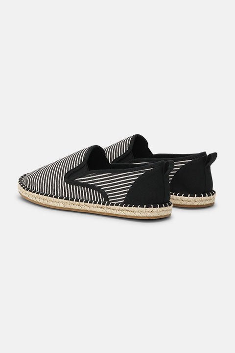 Canvas Espadrille voor Heren CANVASMEN02 | Black Wheat | Shoes | Ilse Jacobsen