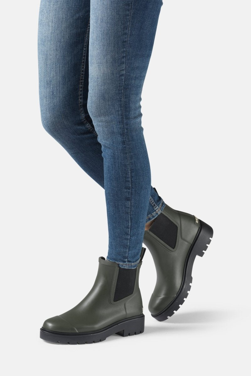 Chelsea regenlaarzen RUBSTEP02 | Army Black | Shoes | Ilse Jacobsen