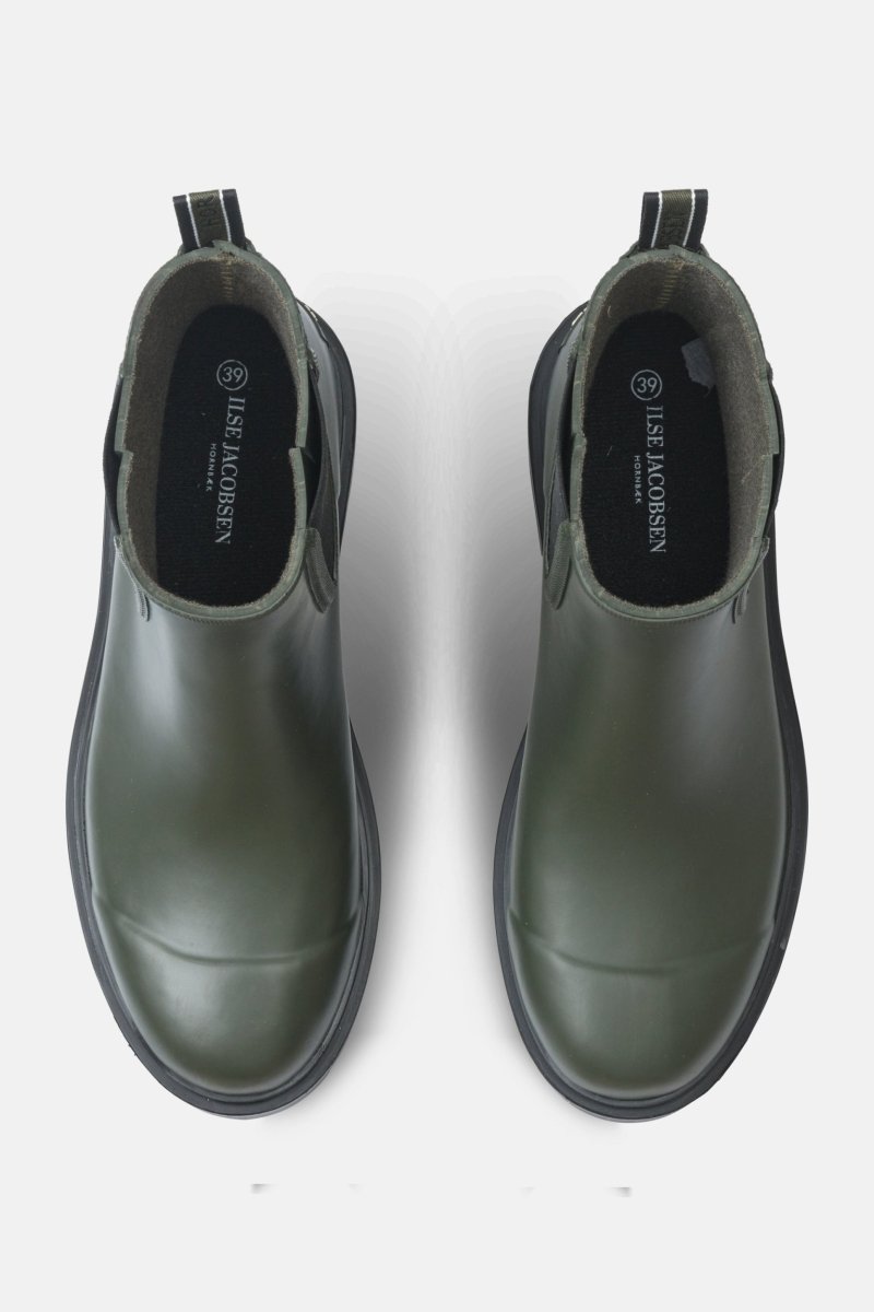 Chelsea regenlaarzen RUBSTEP02 | Army Black | Shoes | Ilse Jacobsen