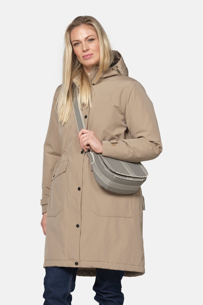 Gebreide crossbodytas KNITTY03 | Milk Creme Black | Bag | Ilse Jacobsen