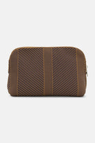 Gebreide Makeup Tas KNITTY02 | Dark Indigo Buckhorn Brown | Accessories | Ilse Jacobsen