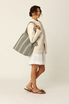Gebreide Tas KNITTY01 | Milk Creme Black | Accessories | Ilse Jacobsen
