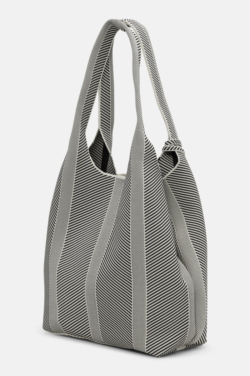 Gebreide Tas KNITTY01 | Milk Creme Black | Accessories | Ilse Jacobsen