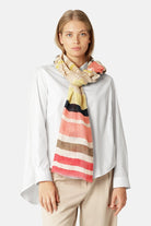 Gestreepte Sjaal LICCO01P | Red Organic Stripe | Scarf | Ilse Jacobsen