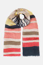 Gestreepte Sjaal LICCO01P | Red Organic Stripe | Scarf | Ilse Jacobsen