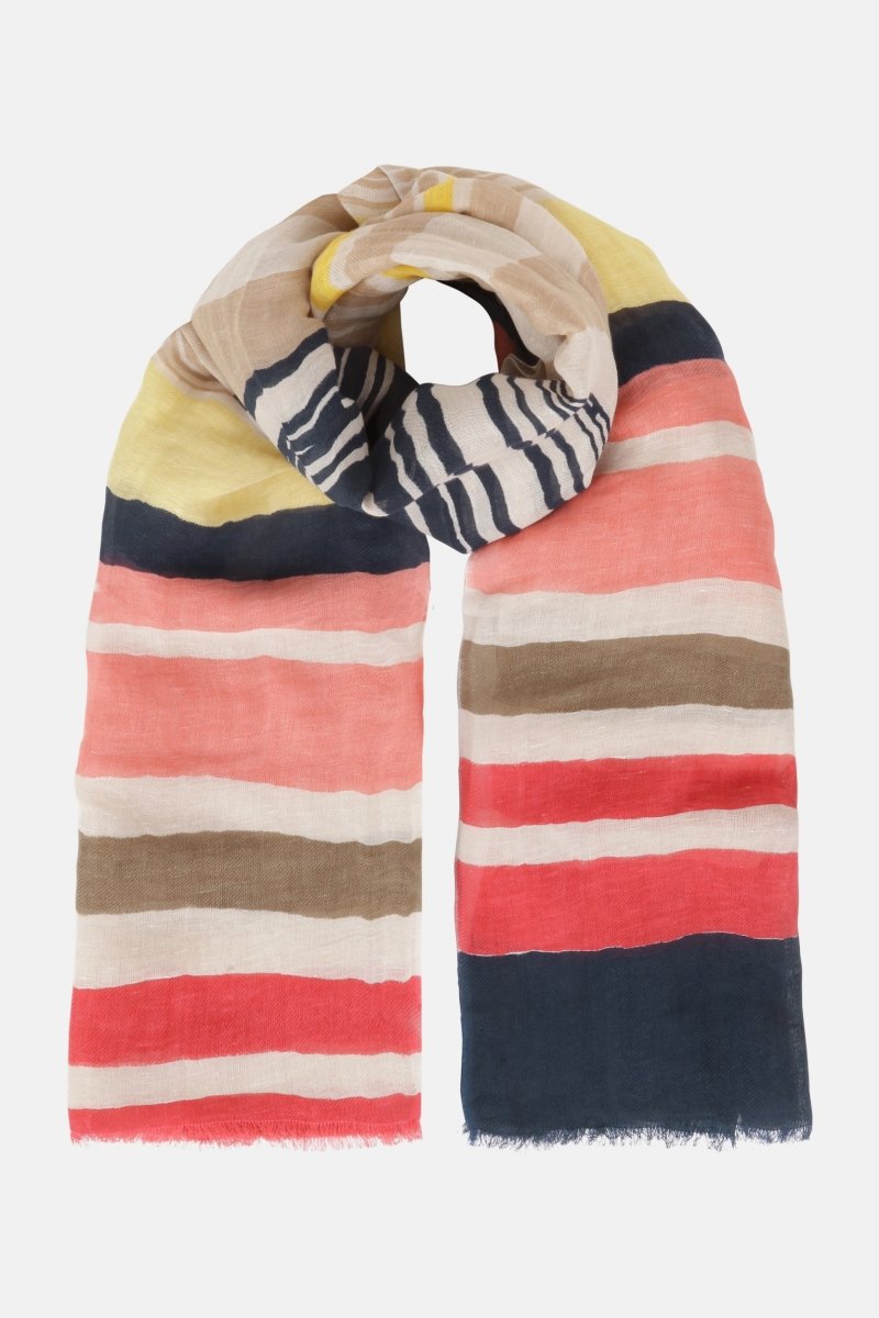 Gestreepte Sjaal LICCO01P | Red Organic Stripe | Scarf | Ilse Jacobsen