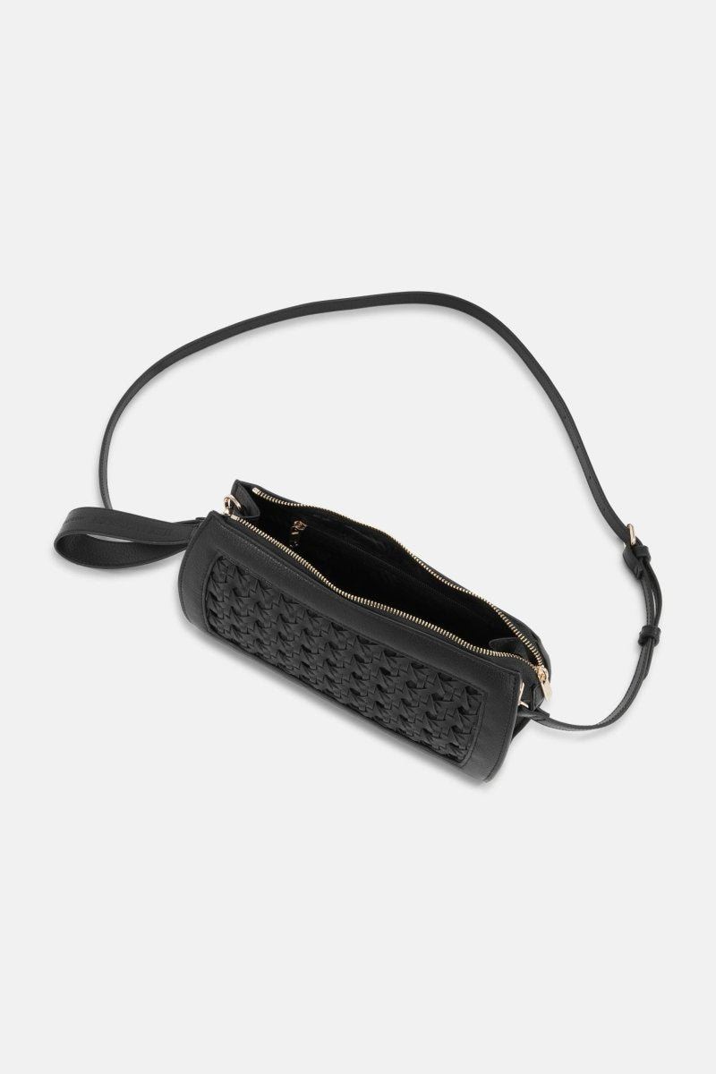 Gevlochten Clutch BRAID04 | Black Black | Bag | Ilse Jacobsen