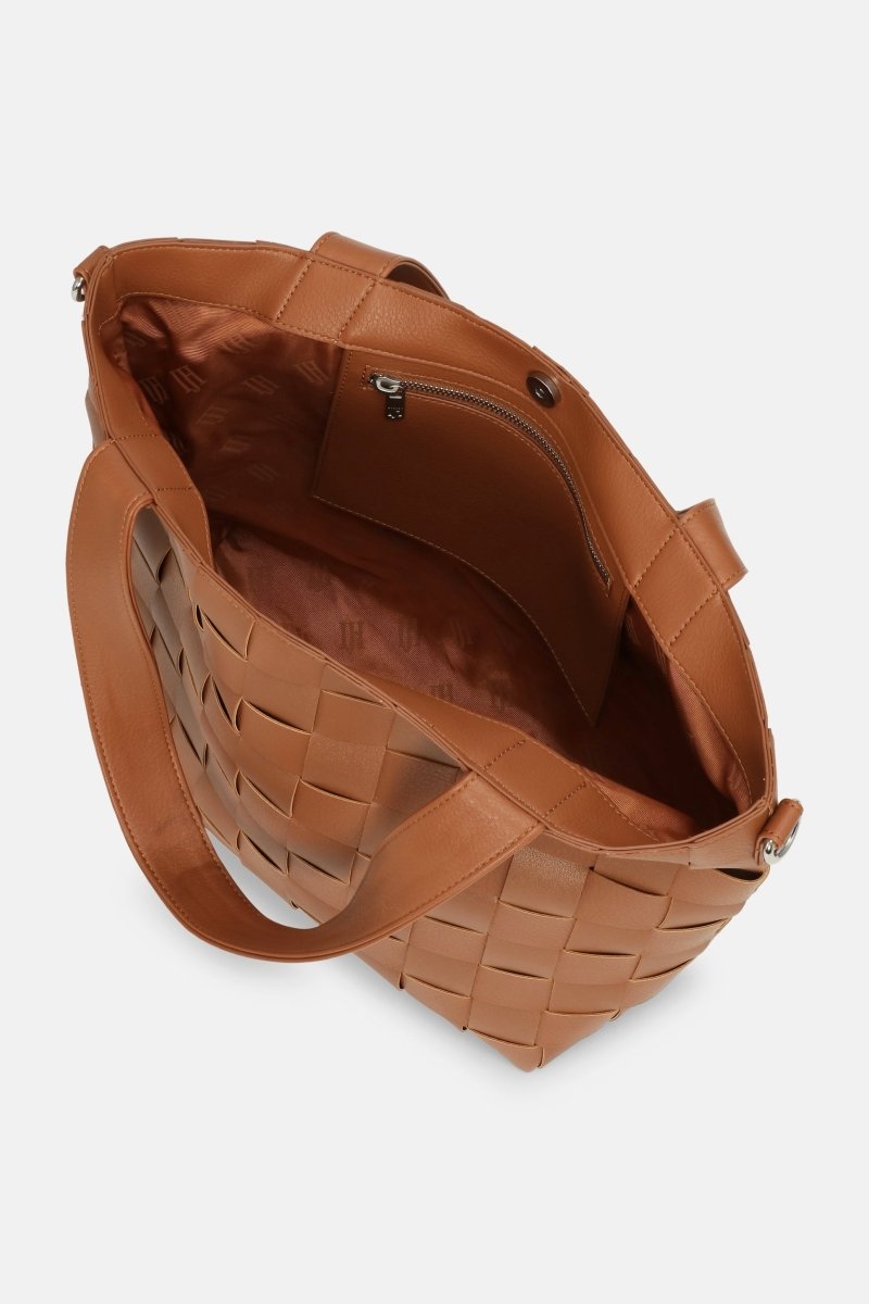 Gevlochten Shoulder Tas met Strap CHIP11 | Cognac | Bag | Ilse Jacobsen