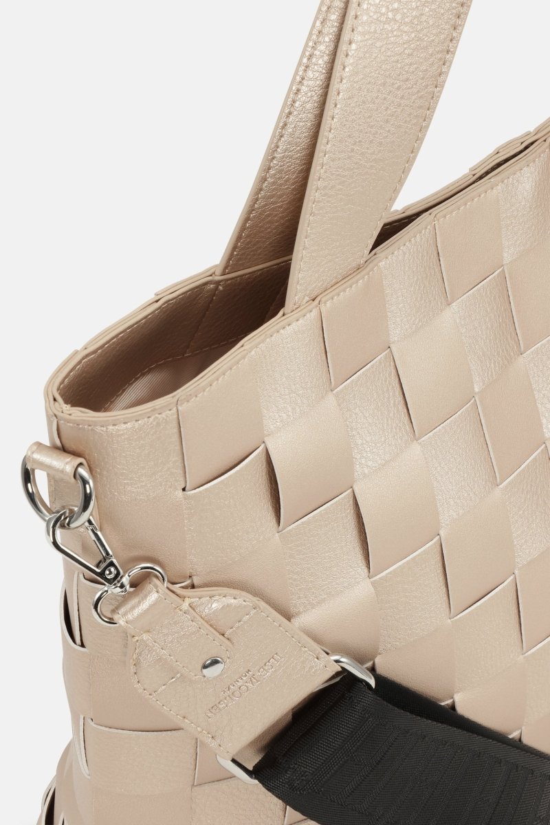 Gevlochten Shoulder Tas met Strap CHIP11 | Platin | Bag | Ilse Jacobsen