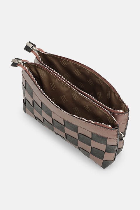Gevlochten Cross-Body Tas CHIP12 | Cocoa Brown | Bag | Ilse Jacobsen