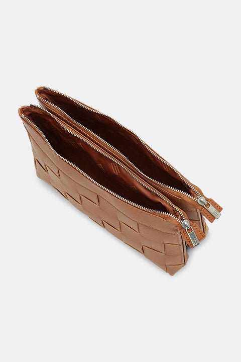 Gevlochten Cross-Body Tas CHIP12 | Cognac | Bag | Ilse Jacobsen