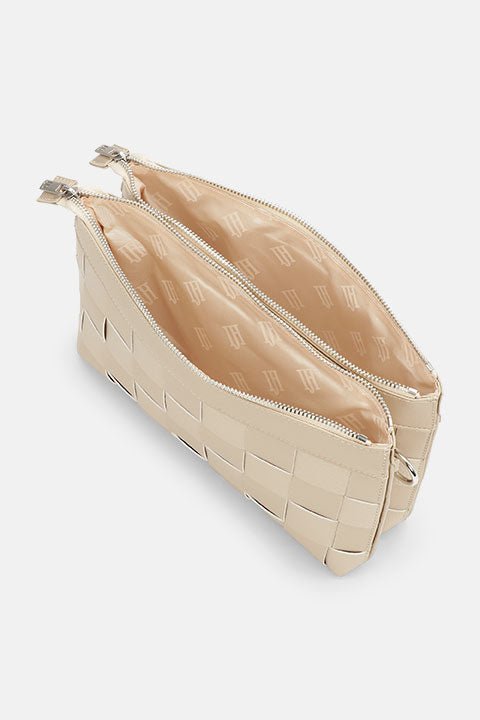 Gevlochten Cross-Body Tas CHIP12 | Platin | Bag | Ilse Jacobsen