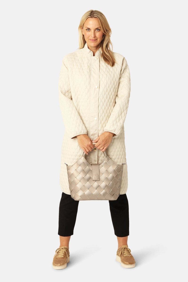 Gevlochten Handtas CHIP14 | Platin | Accessories | Ilse Jacobsen