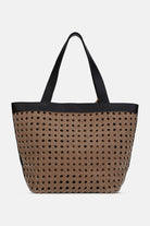 Gevlochten Shopper BRAID02 | Mocca Black | Bag | Ilse Jacobsen