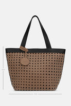 Gevlochten Shopper BRAID02 | Mocca Black | Bag | Ilse Jacobsen