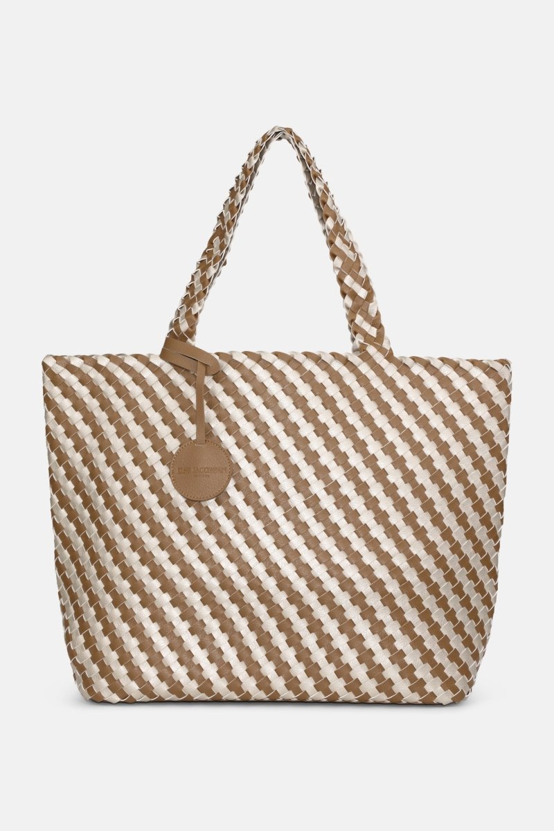 Gevlochten Tas BAG06CMAXI | Goldy Sand Dollar Metallic | Bag | Ilse Jacobsen