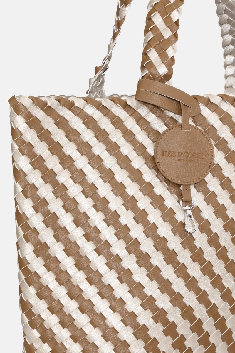 Gevlochten Tas BAG06CMAXI | Goldy Sand Dollar Metallic | Bag | Ilse Jacobsen