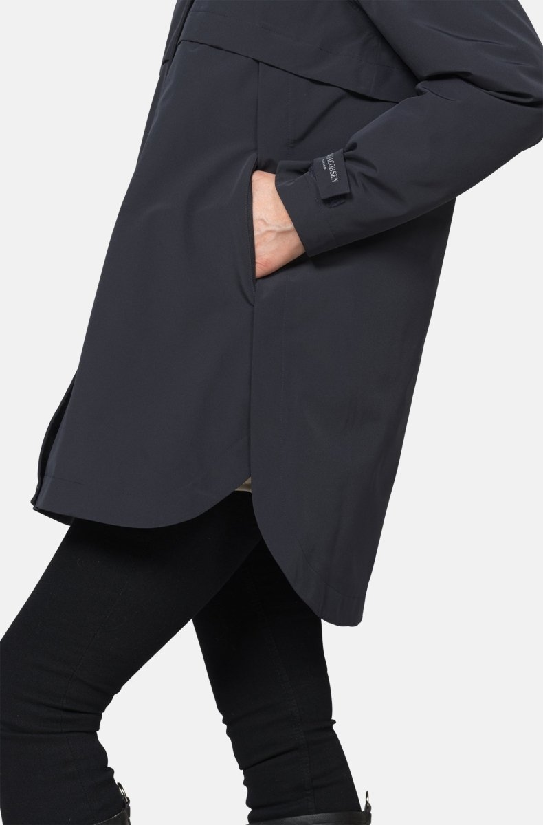 Gevoerde regenjas DASHRAIN02 | Dark Indigo | Jacket | Ilse Jacobsen