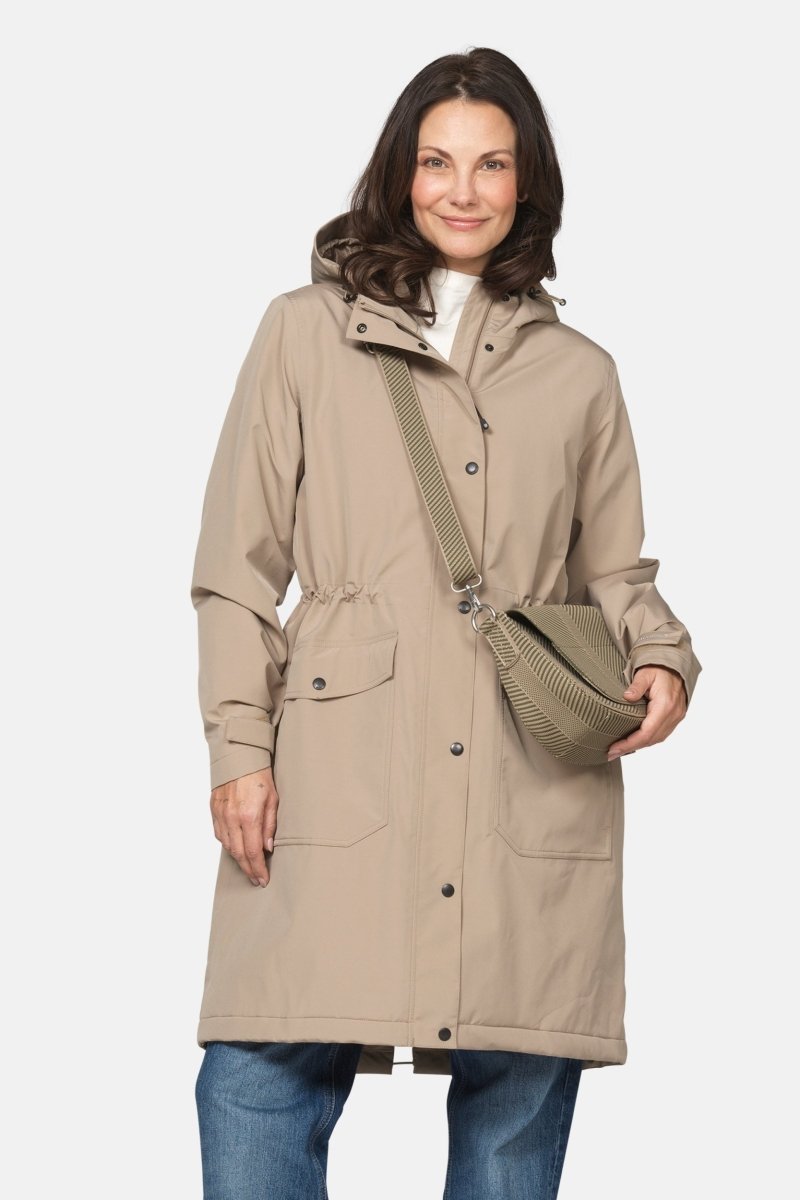 Gevoerde regenparka DASHRAIN01 | Greige | Jacket | Ilse Jacobsen