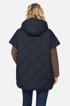 Gewatteerde cape PEPPY12 | Dark Indigo | Cape | Ilse Jacobsen