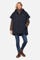 Gewatteerde cape PEPPY12 | Dark Indigo | Cape | Ilse Jacobsen
