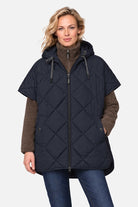 Gewatteerde cape PEPPY12 | Dark Indigo | Cape | Ilse Jacobsen
