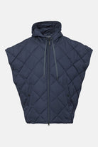 Gewatteerde cape PEPPY12 | Dark Indigo | Cape | Ilse Jacobsen