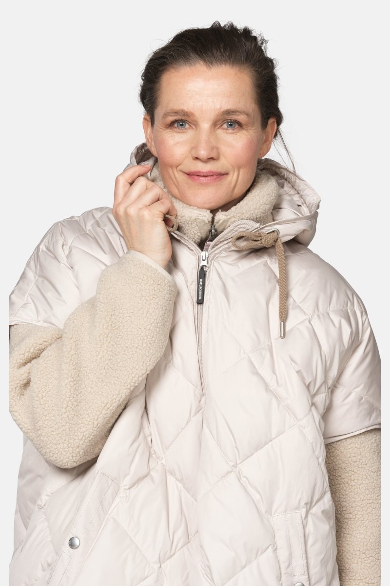Gewatteerde cape PEPPY12 | Silver Grey - Ilse Jacobsen
