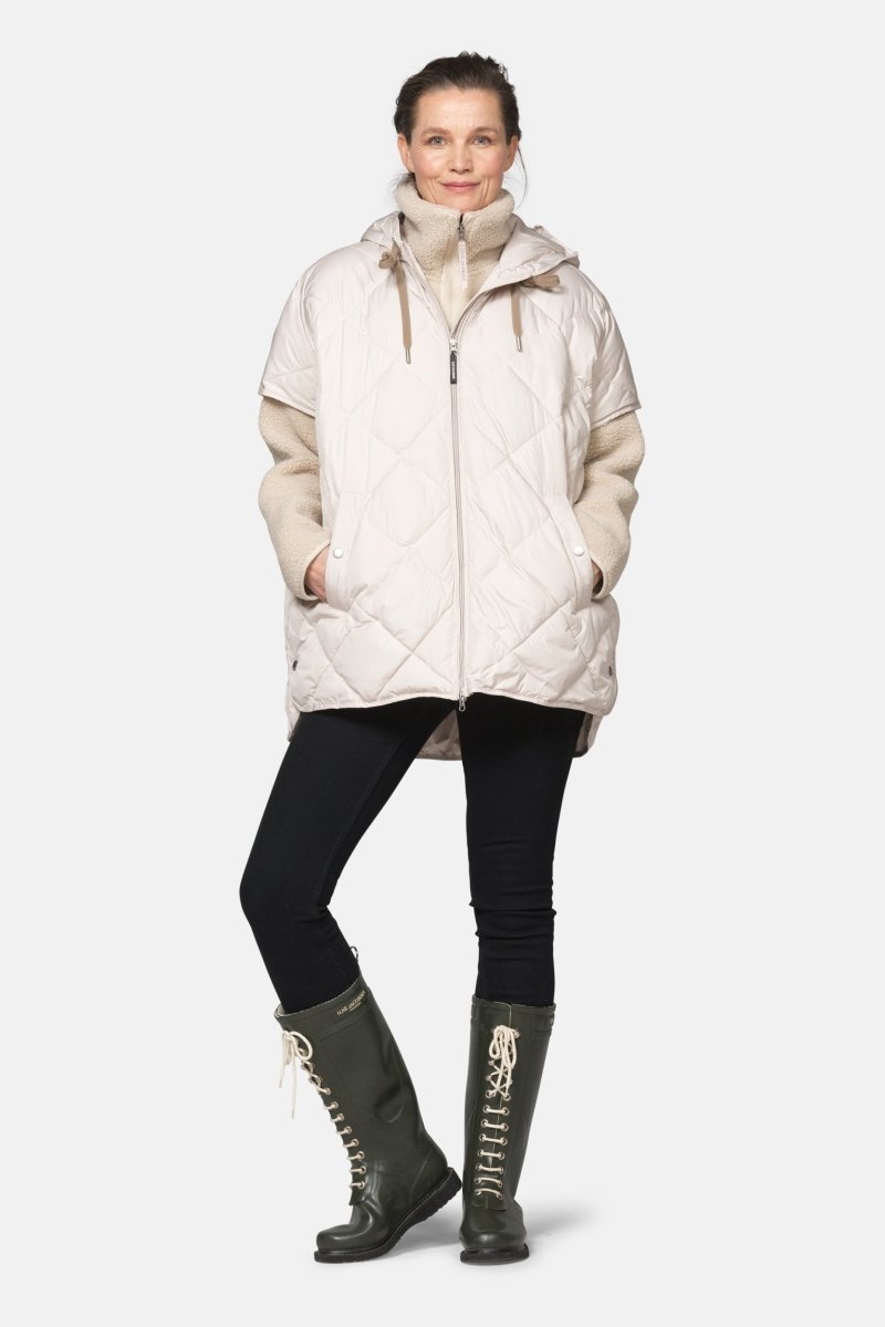 Gewatteerde cape PEPPY12 | Silver Grey - Ilse Jacobsen