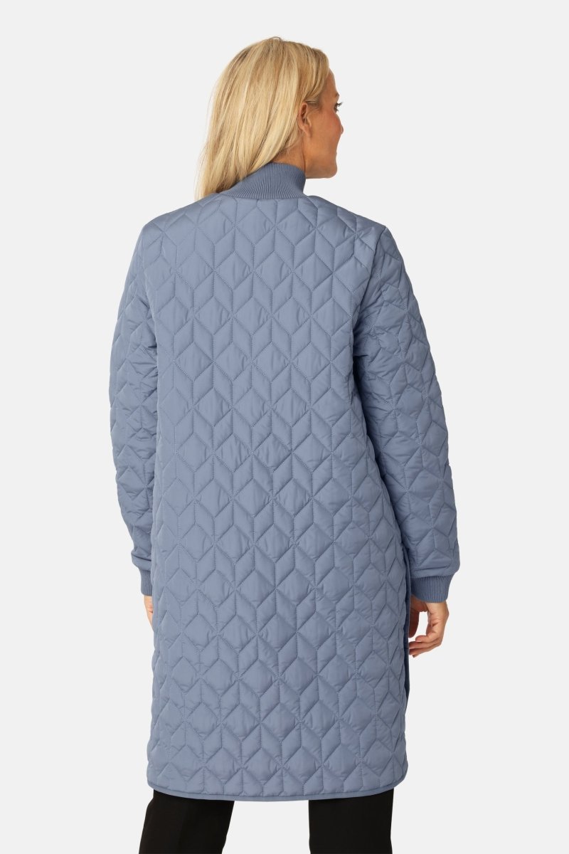 Gewatteerde jas ART06 | Grey Blue | Coat | Ilse Jacobsen