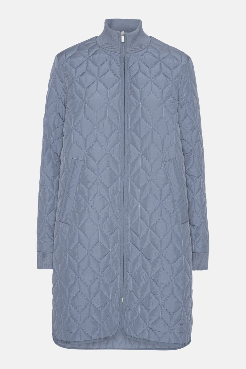 Gewatteerde jas ART06 | Grey Blue | Coat | Ilse Jacobsen