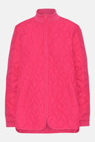 Gewatteerde Jas ART40 | Magenta | Coat | Ilse Jacobsen