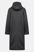 Gewatteerde jas van waxed cotton LAND01 | Dark Brown Check - Ilse Jacobsen
