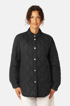 Gewatteerde Shirt Jacket BEAT04 | Dark Indigo | Jacket | Ilse Jacobsen