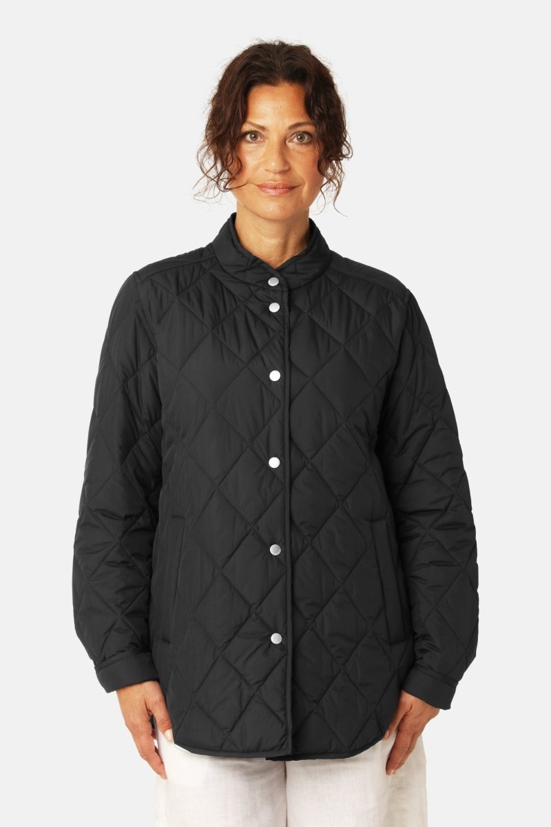 Gewatteerde Shirt Jacket BEAT04 | Dark Indigo | Jacket | Ilse Jacobsen