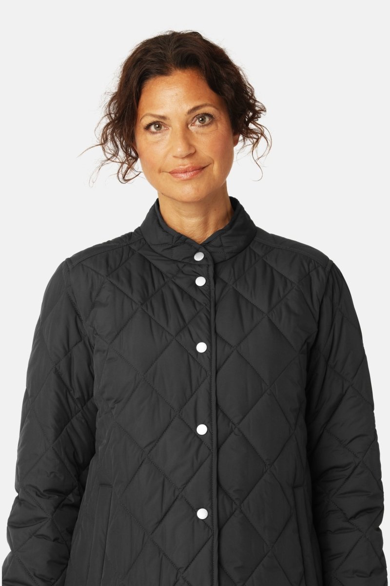 Gewatteerde Shirt Jacket BEAT04 | Dark Indigo | Jacket | Ilse Jacobsen