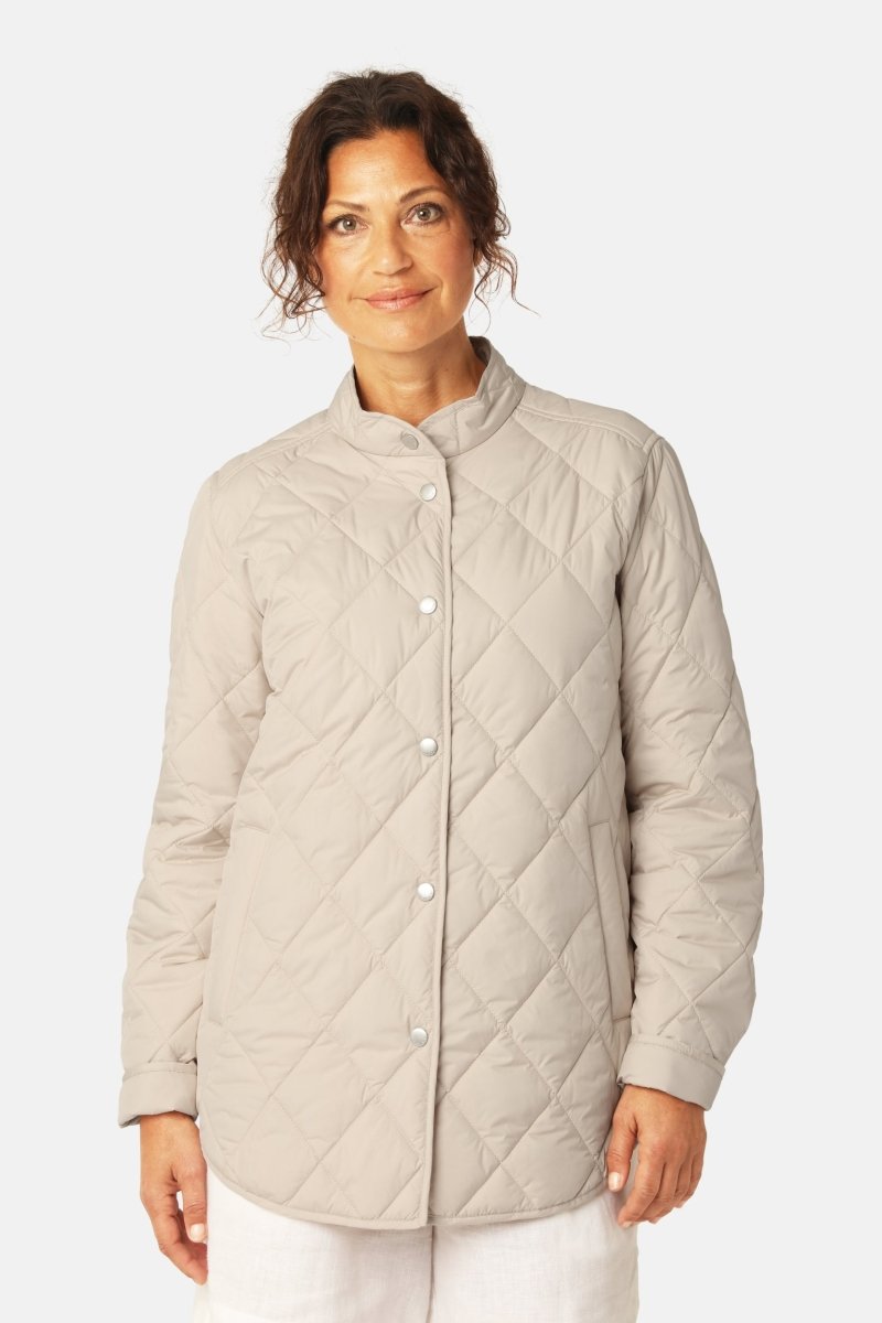 Gewatteerde Shirt Jacket BEAT04 | Light Camel | Jacket | Ilse Jacobsen