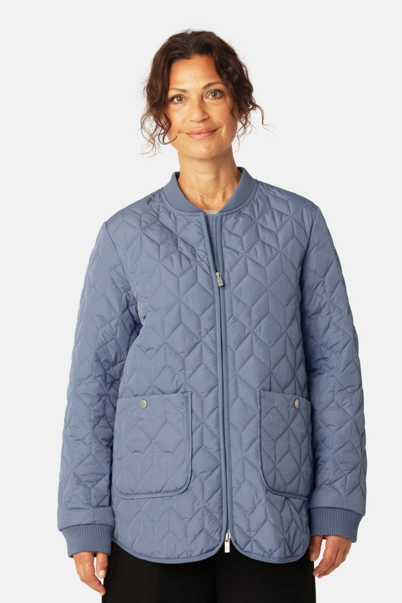 Gewatteerde Tussenjas ART45 | Grey Blue | Jacket | Ilse Jacobsen