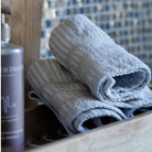 Gezichtshanddoek - Set van 4 stuks | Sand Beige Stripes | Bath Collection | Ilse Jacobsen